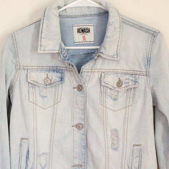Rewash Distressed Denim Jacket - Picture 3 of 6
